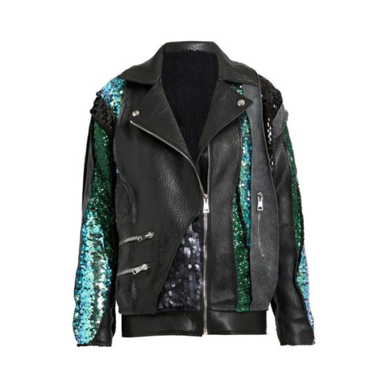 Sequine Leather Jacket