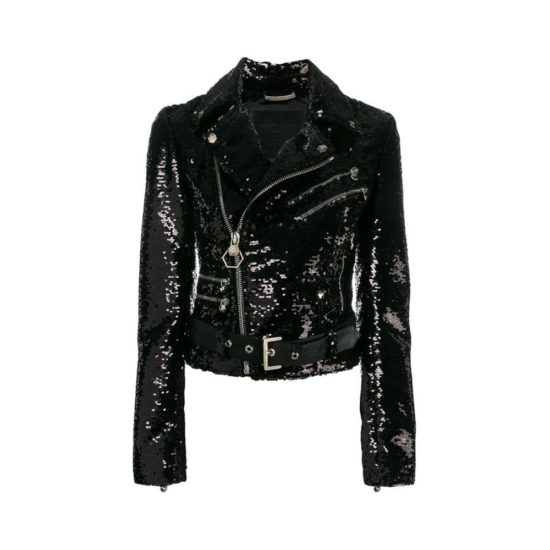 Sequine Leather Jacket